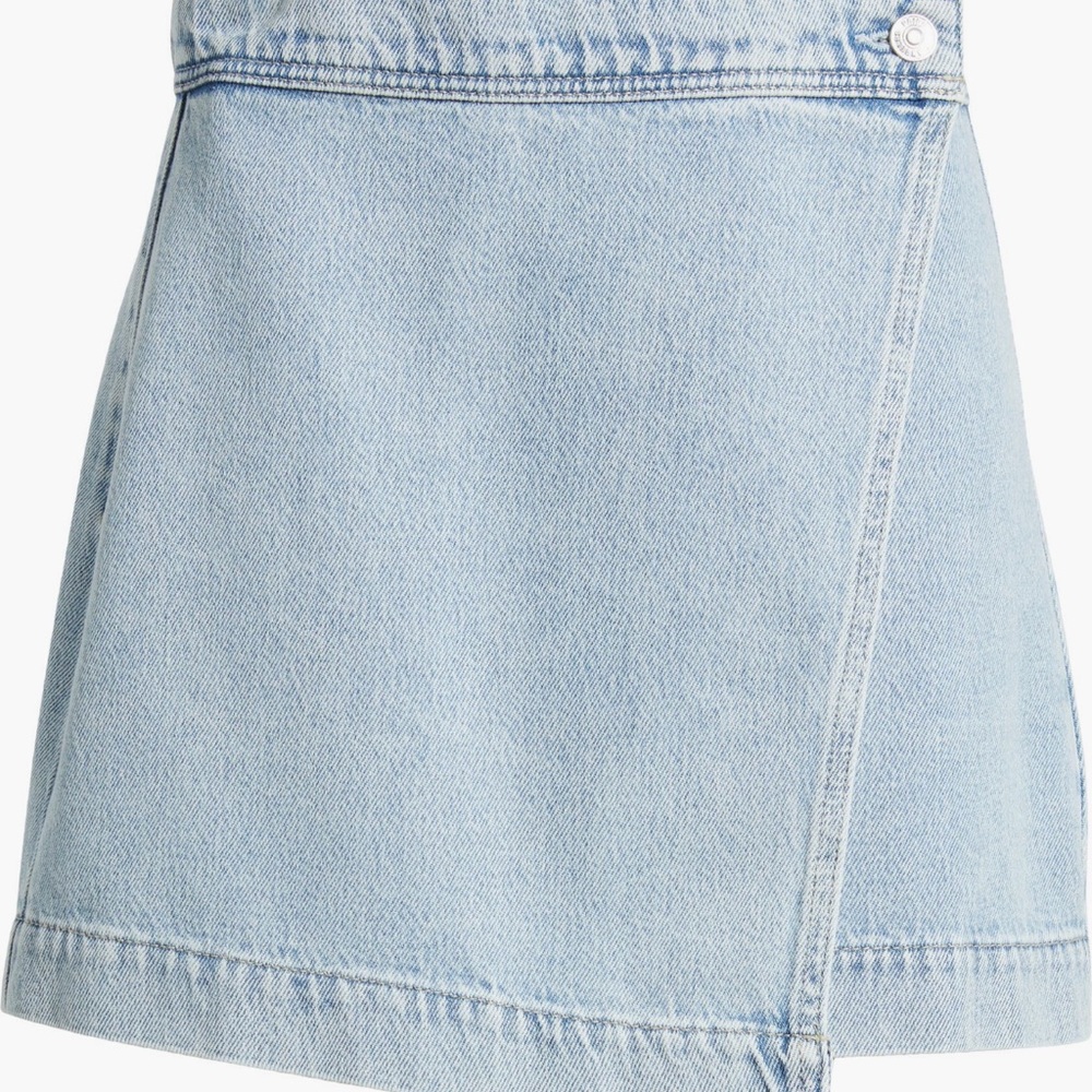 PAIGE Aven Wrap Denim Wrap Skirt
